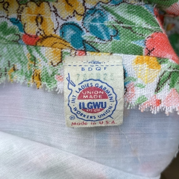 Vintage Nat Kaplan Couture floral garden sheath dress USA size 8 - Picture 10 of 11